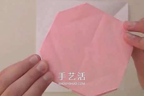 扁平玫瑰花的折法图解 组合式平玫瑰折纸教程
