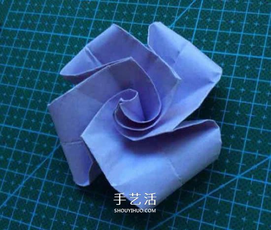 超简单玫瑰花怎么折 不难玫瑰花的折纸图解