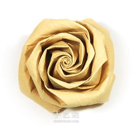 卷心玫瑰花的折纸步骤 手工卷心纸玫瑰的折法