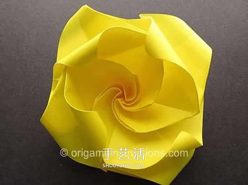 新旋转玫瑰花的折法 折纸旋转玫瑰的步骤图