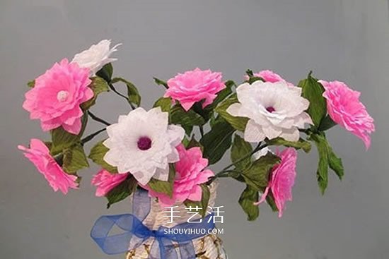 DIY纸藤玫瑰花图解教程 纸藤制作玫瑰的步骤