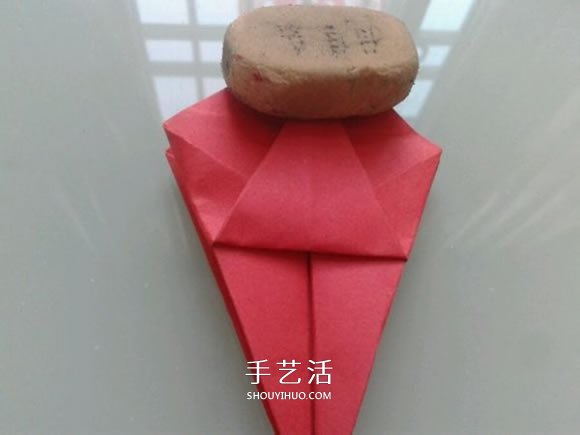 折纸花的教程之漂亮双缤玫瑰的折法图解