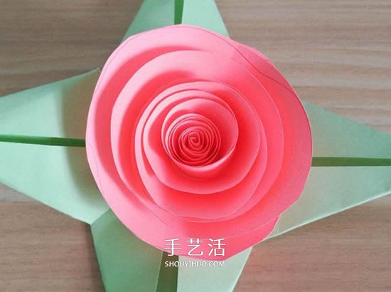 简单又漂亮纸玫瑰花的做法图解