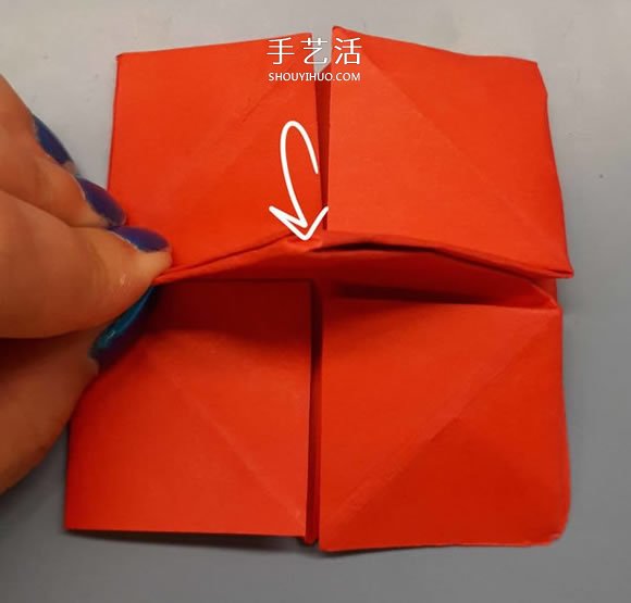 简单卷心纸玫瑰的折纸方法图解教程