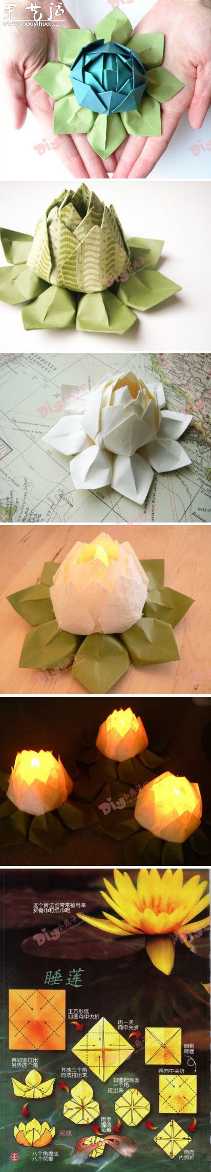 折纸睡莲的手工制作方法