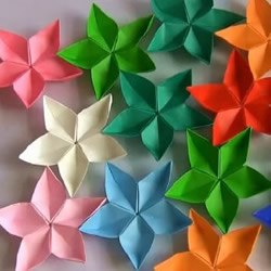 折纸五星花的折法 五星花的折法图解教程