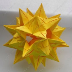 复杂的折纸花球的折法详细步骤图解