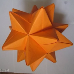 手工立体花球折纸图解 俄罗斯花球的折法步骤