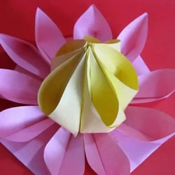 手工海棠花的折法图解 折纸海棠花的方法步骤
