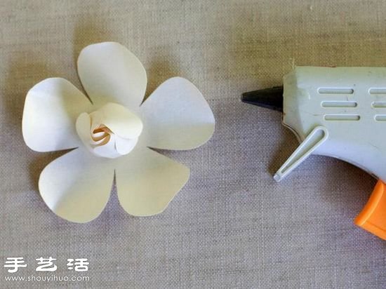 卡纸手工制作栀子花手工花图解教程