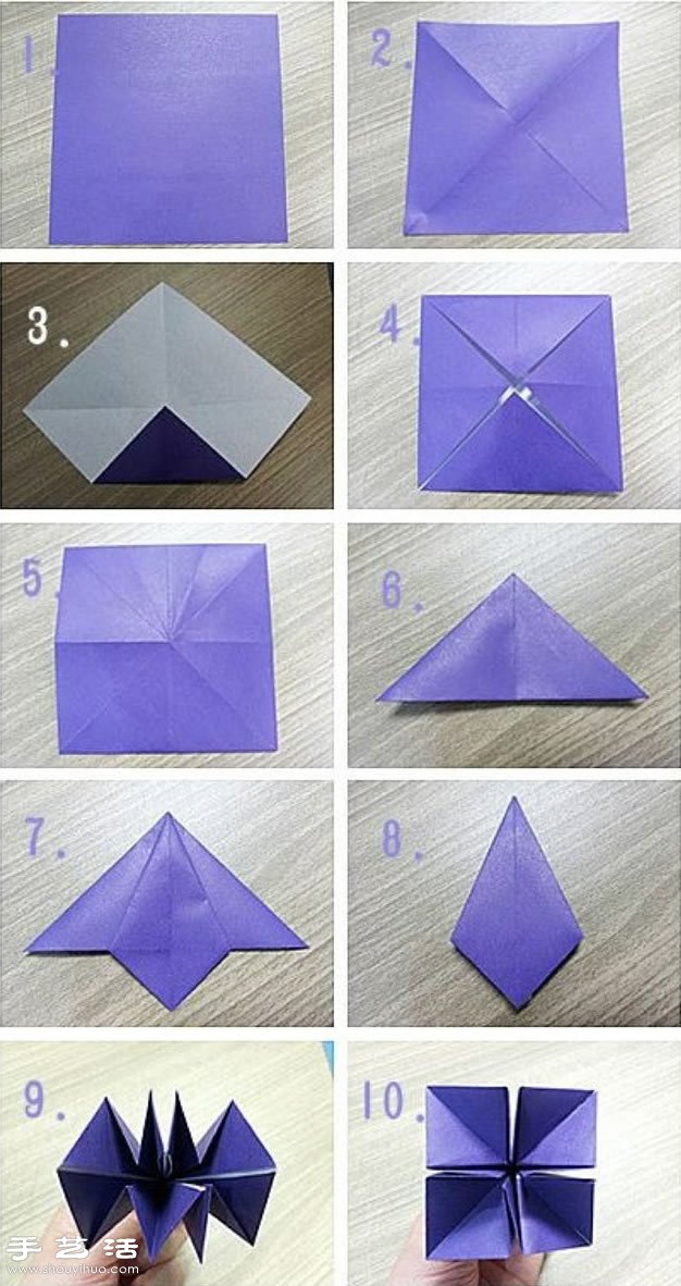 折纸牵牛花手工花制作图解教程