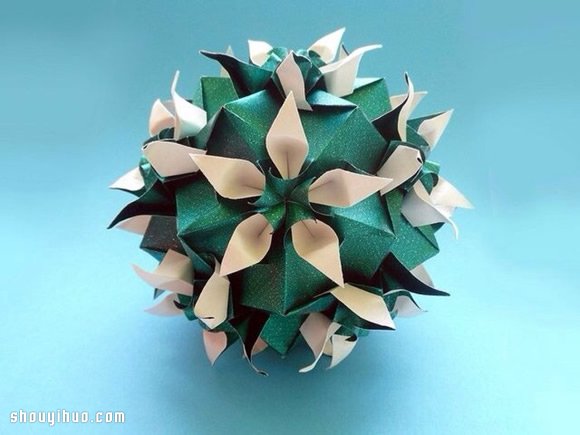 美轮美奂的手工折纸花球作品欣赏(一)