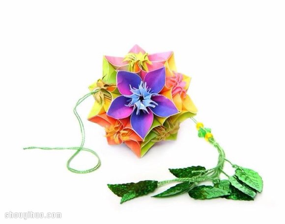 美轮美奂的手工折纸花球作品欣赏(四)