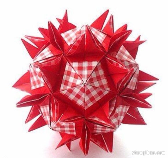 美轮美奂的手工折纸花球作品欣赏(七)