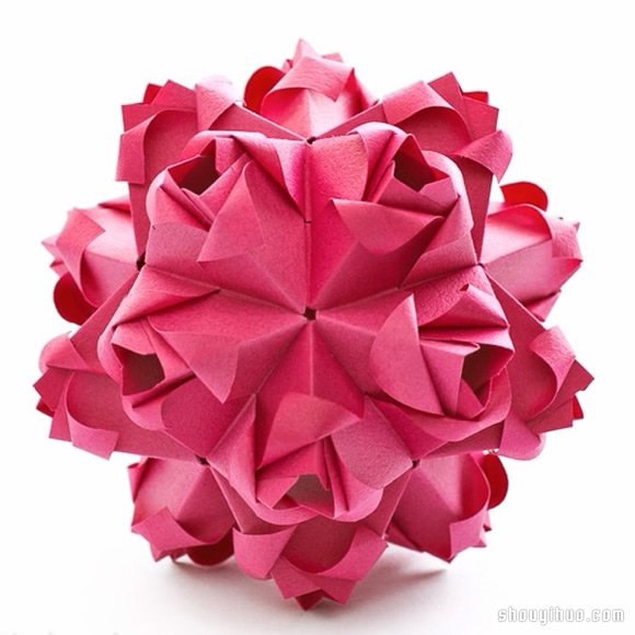 美轮美奂的手工折纸花球作品欣赏(七)