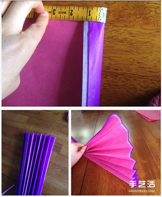 手工纸花的做法图解 多层纸花的折法步骤图