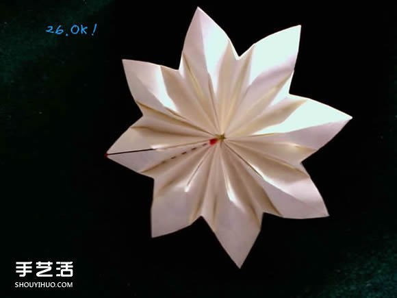 三种八瓣花折纸方法图解 八瓣花的折法步骤图