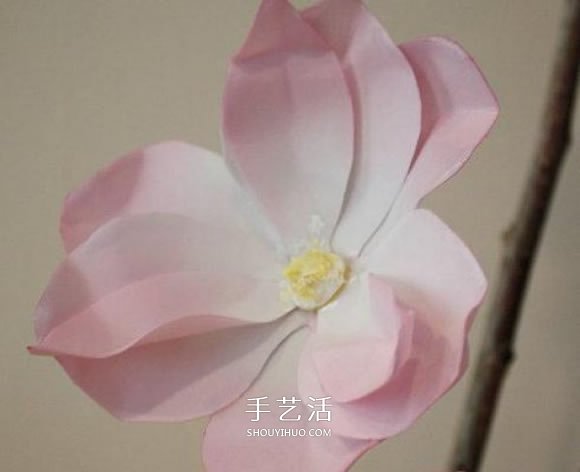 教师节木兰花的制作 纸木兰花的做法图解