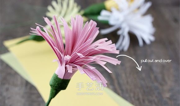 彩纸手工制作小菊花 简单易学菊花的制作方法
