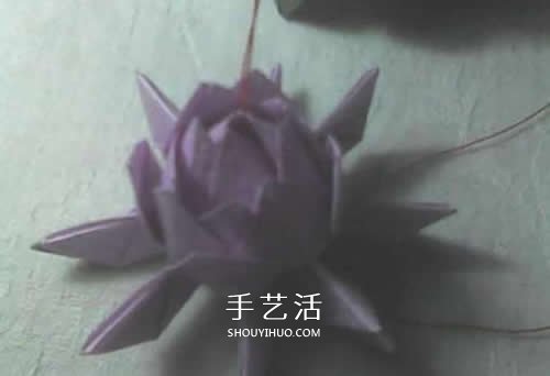 祈福莲花折纸方法图解 简单莲花的折法步骤