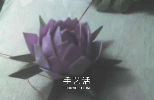 祈福莲花折纸方法图解 简单莲花的折法步骤