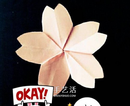 折樱花的简单方法图解 先剪纸花再折叠樱花