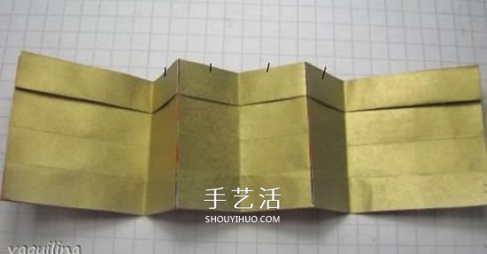 冬天的美丽折纸手工 立体雪花花球的折法图解