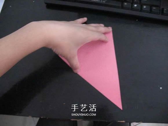 赠送初恋的小礼物！折纸蔷薇戒指的折法图解