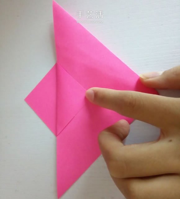 简单又漂亮五瓣纸花的折法步骤图解