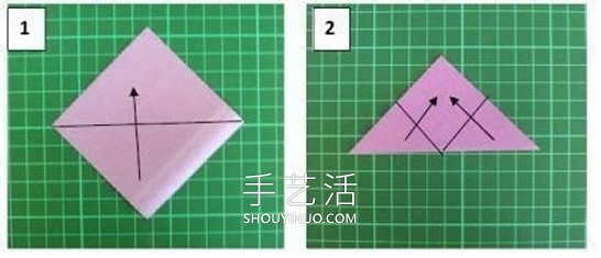 简单折纸立体樱花的折叠方法图解教程