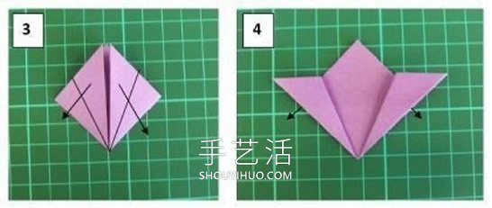 简单折纸立体樱花的折叠方法图解教程