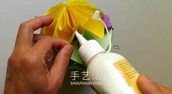 简单星花球的折纸制作方法图解教程