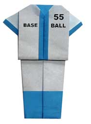 棒球服手工折纸方法