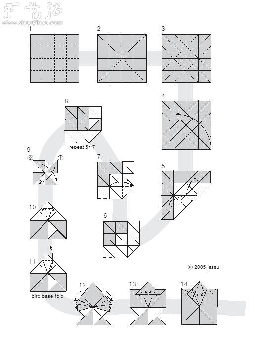 枫叶手工折纸方法