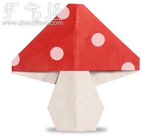 红色小蘑菇的折纸方法