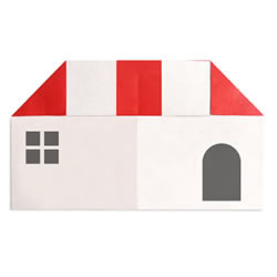 红顶房子折纸教程
