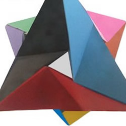 立体四面三角形折纸方法