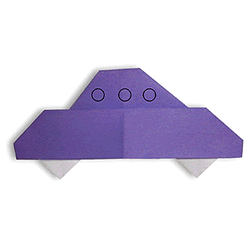 很卡通的UFO飞碟折纸方法