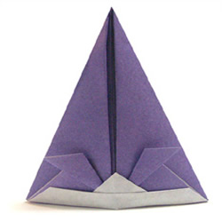 尖顶高帽折纸方法
