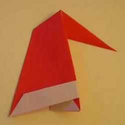 折纸圣诞帽的方法图解 简单圣诞帽的折法步骤