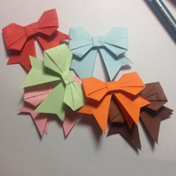 折纸蝴蝶结的步骤和图解 简单的蝴蝶结怎么折