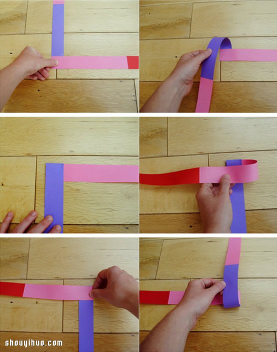 简单幼儿折纸彩虹弹簧的折法图解教程