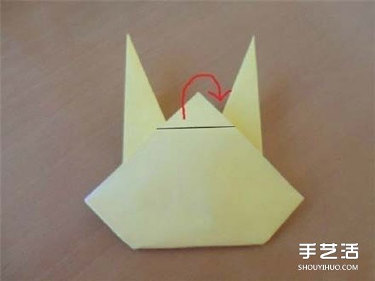 简单皮卡丘折纸教程 手工皮卡丘的折法图解