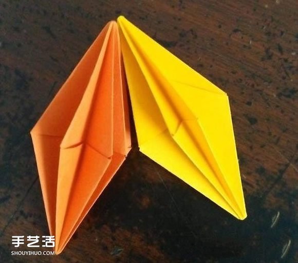 立体菱形怎么折图解 空心立体菱形折纸教程