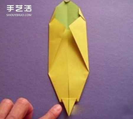 简单香蕉的折法图解 幼儿园香蕉折纸教程