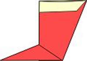 圣诞靴的折纸方法图解 幼儿折圣诞靴的教程