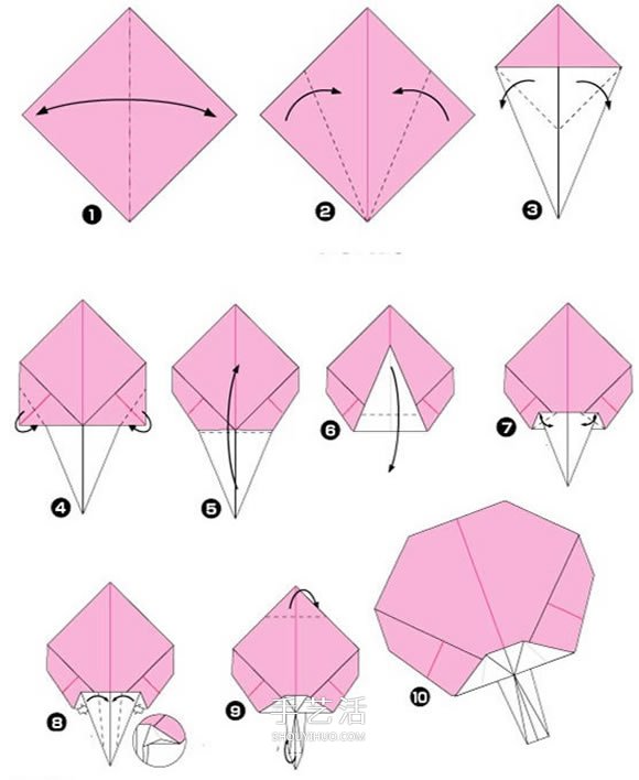 日式风格纸扇折纸图解 折纸日本扇的方法步骤