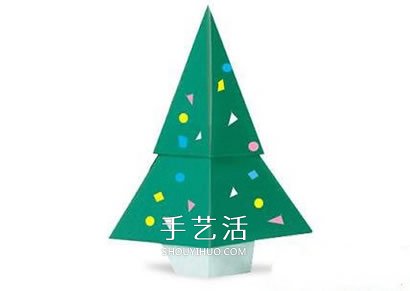 用一张纸折圣诞树图解 幼儿折纸圣诞树的教程