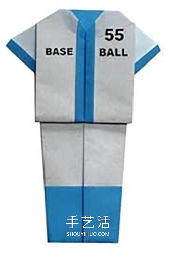 简单棒球服的折法图解 儿童折纸棒球服的方法