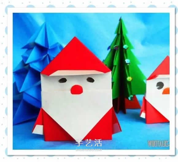 儿童折圣诞老人的教程 简单可爱圣诞老人折纸
